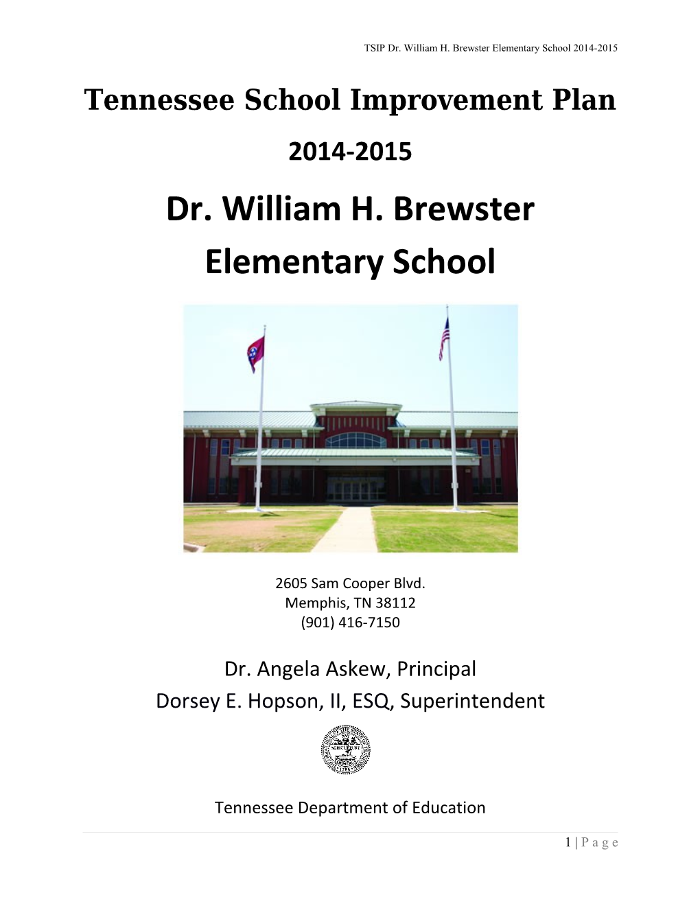 TSIP Dr. William H. Brewster Elementary School 2014-2015