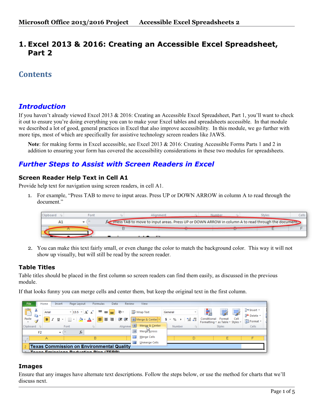 Excel Accessible Part 2 Transcript