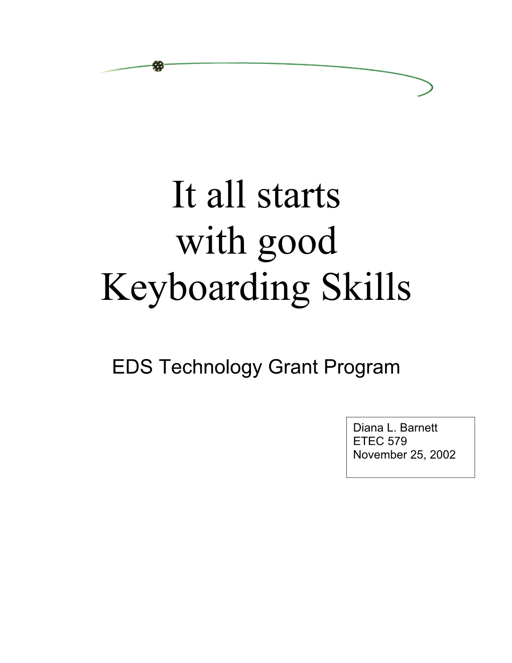 Keyboarding Software Grant Proposal