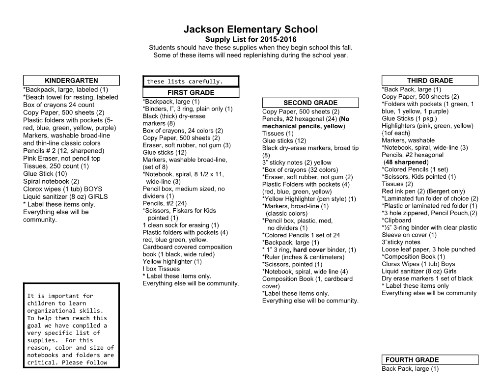 Jackson Elementary School