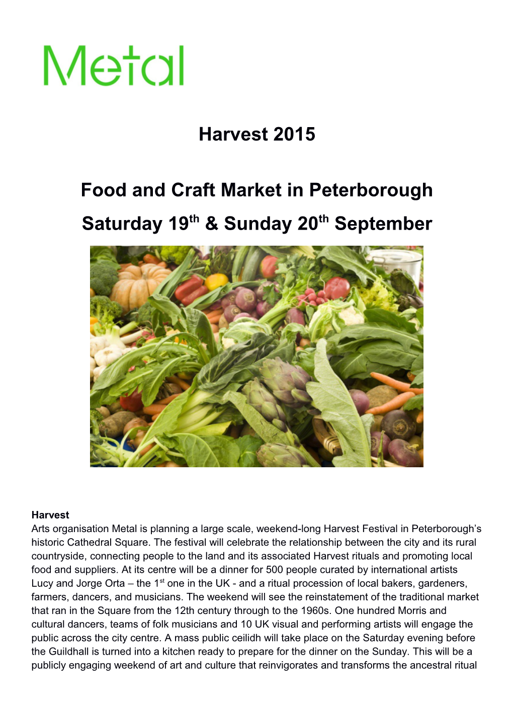 Food and Craft Market in Peterborough