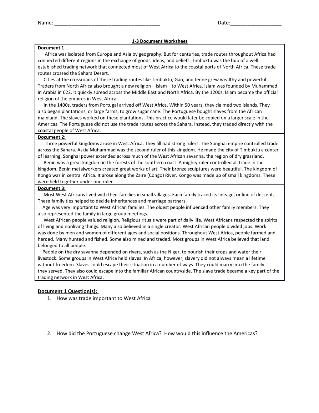 1-3 Document Worksheet