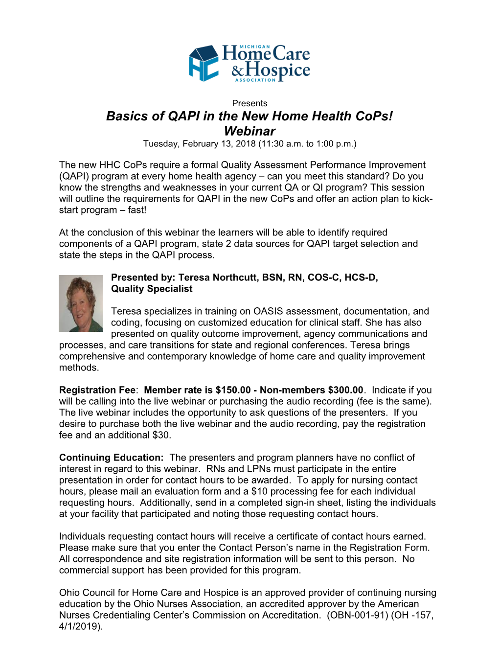 Basics of QAPI in the New Home Health Cops!