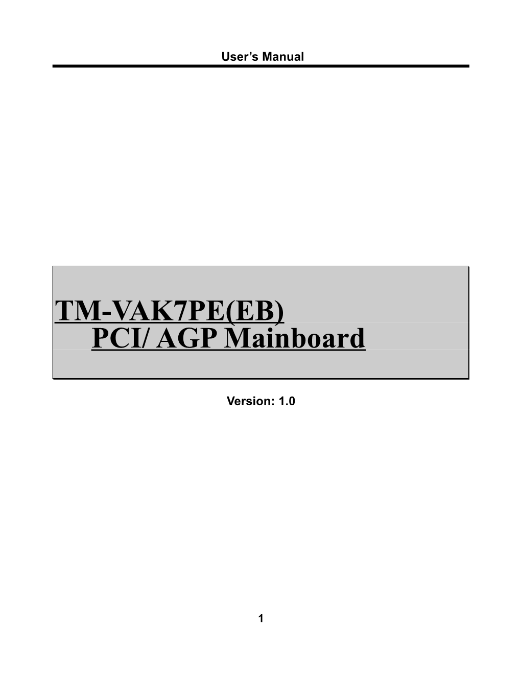 PCI/ AGP Mainboard