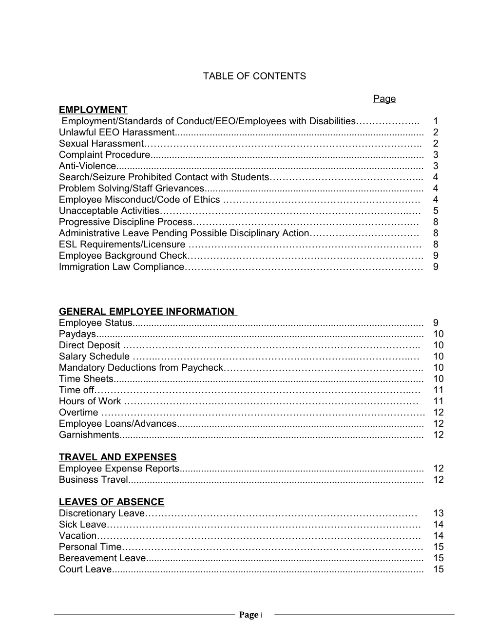 7-24-2009 Employee Handbook Red-Lined (00210522)