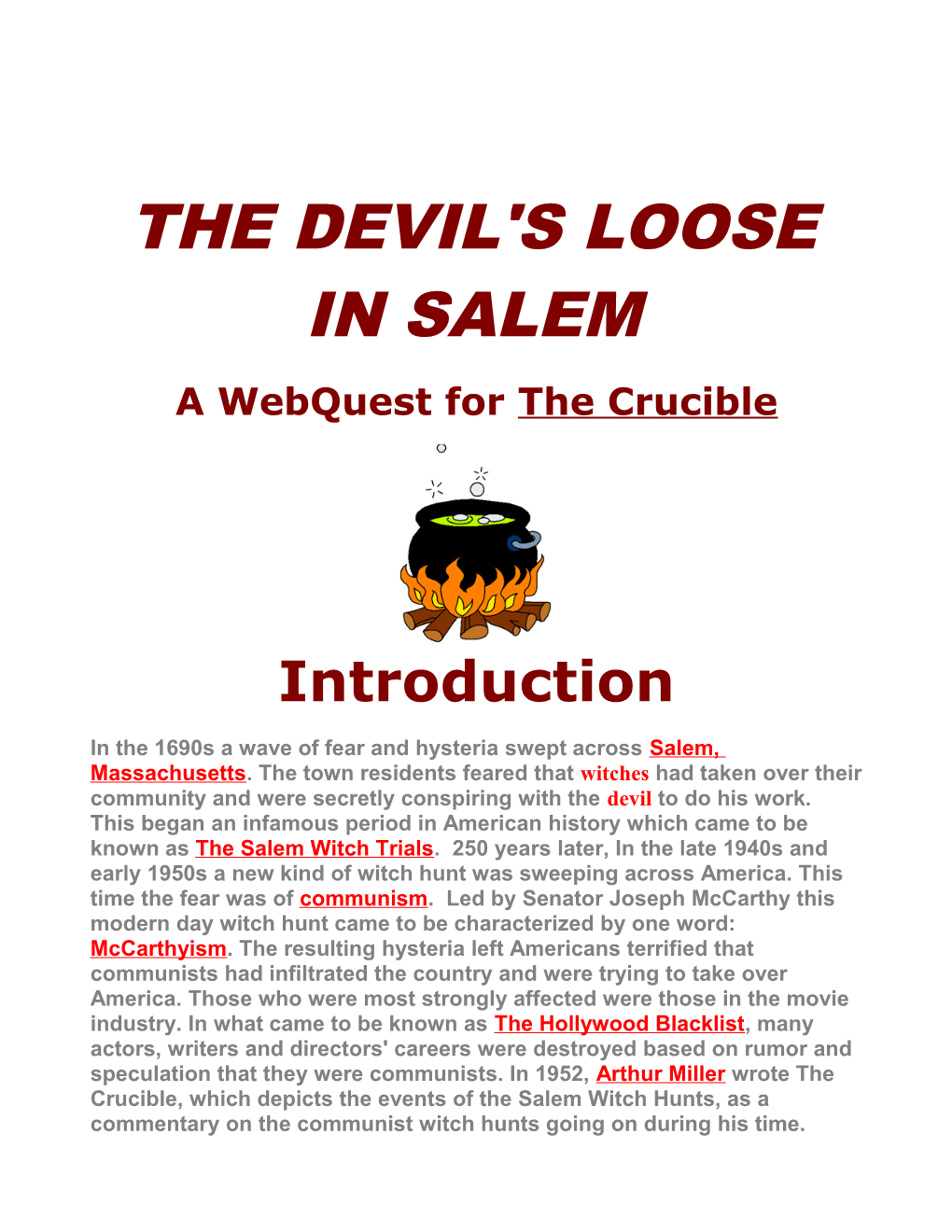 The Devil's Loose in Salem