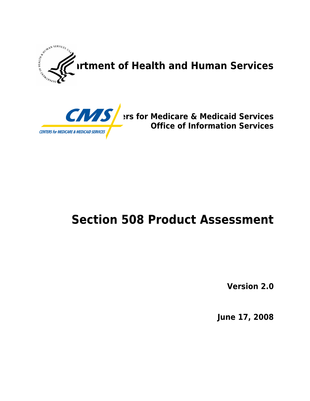 CMS Section 508 Product Assessment