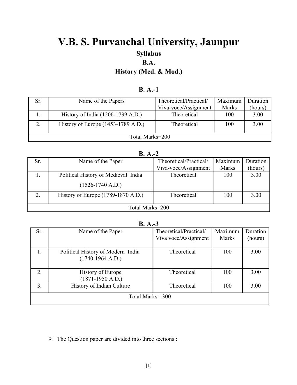 V.B. S. Purvanchal University, Jaunpur