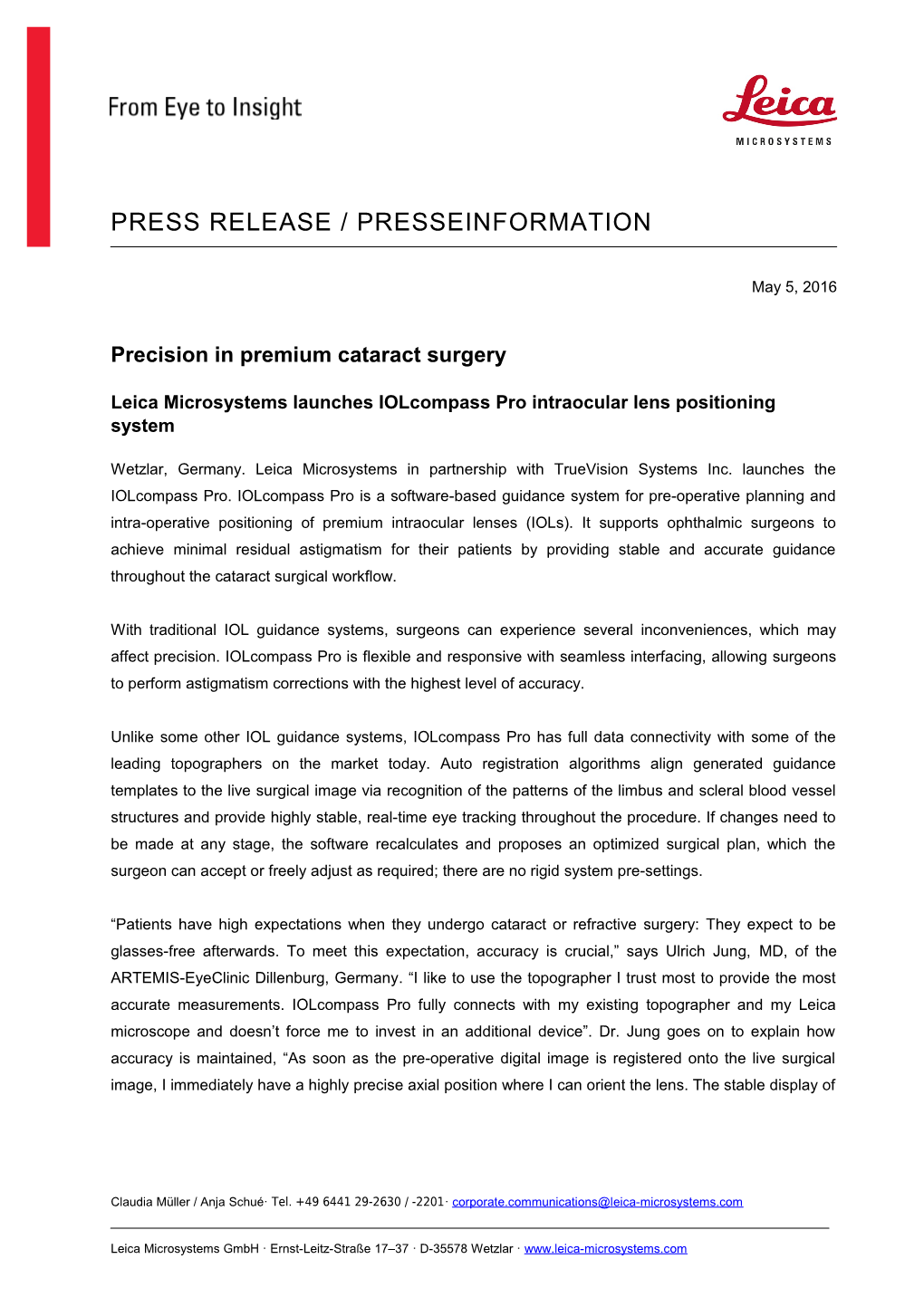 Precision in Premium Cataract Surgery