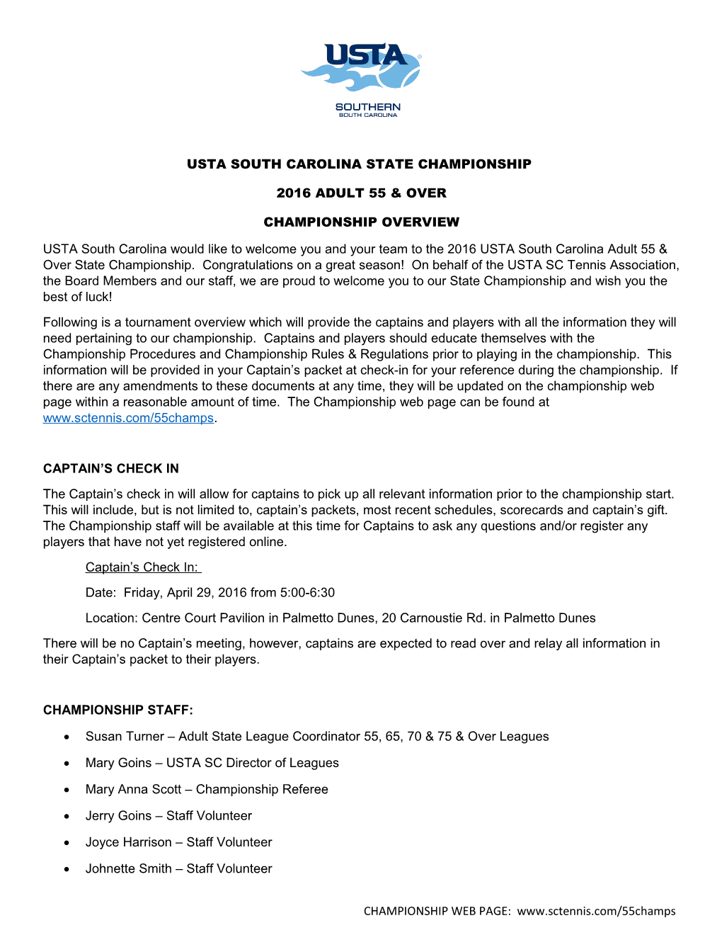 Usta South Carolina State Championship