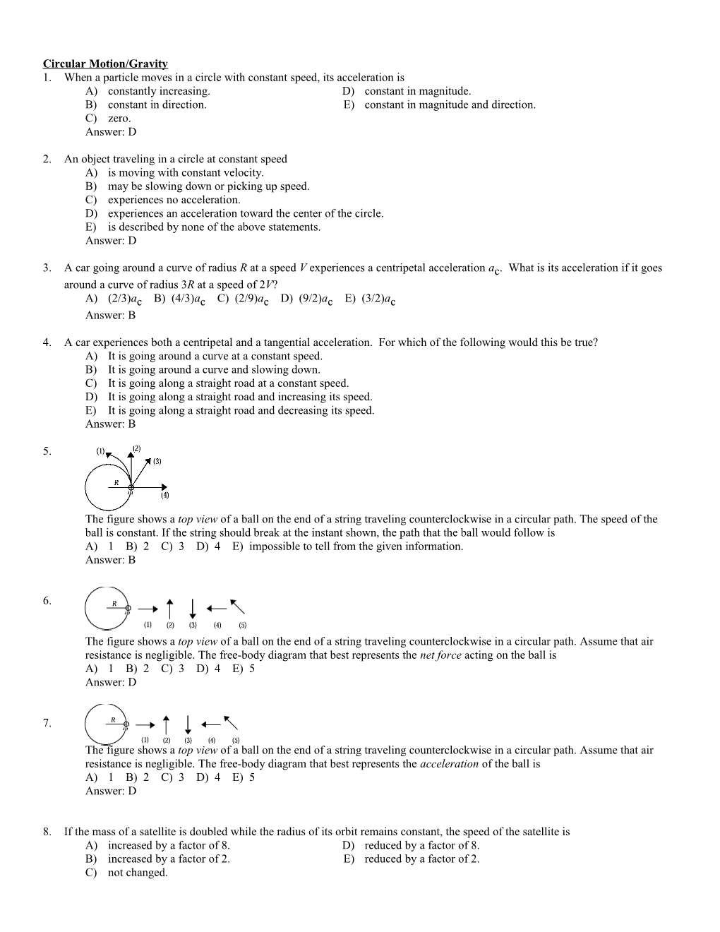 Circular Motion/Gravity