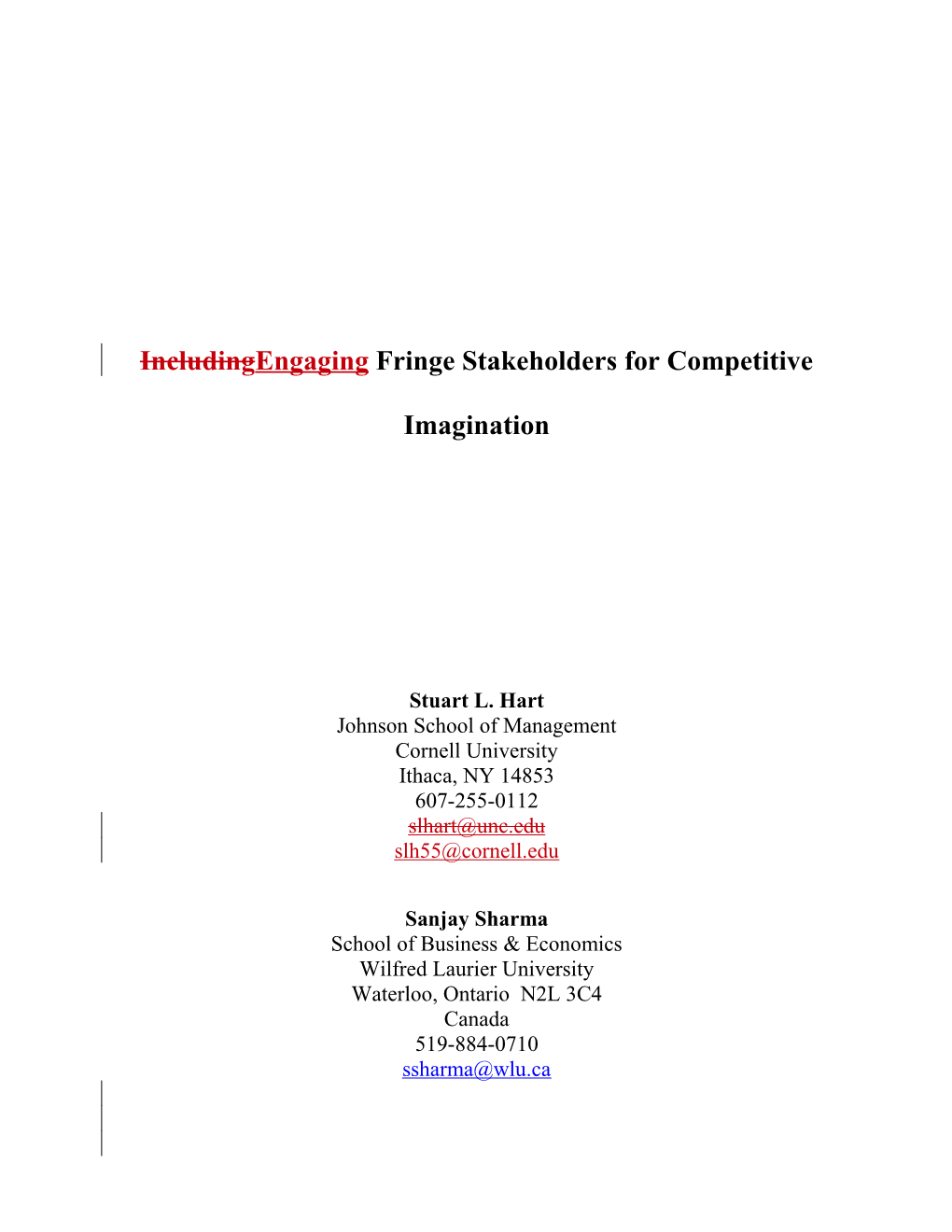 Sustainable Strategies and the Dynamic Competitive Capability of Stakeholder Integration