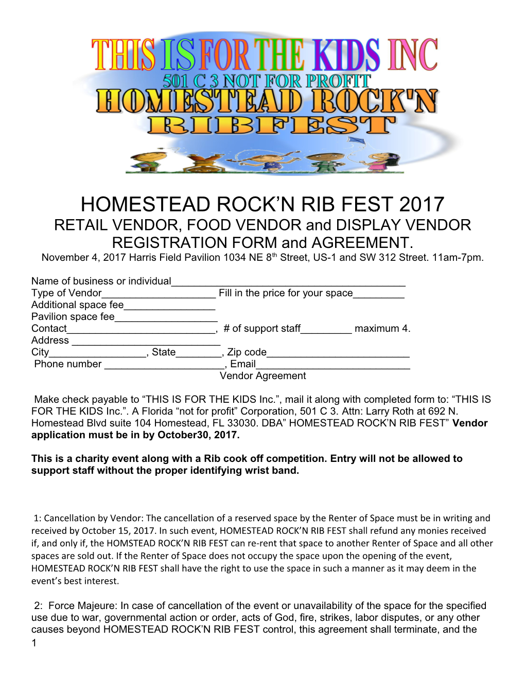 Homestead Rock N Rib Fest 2017