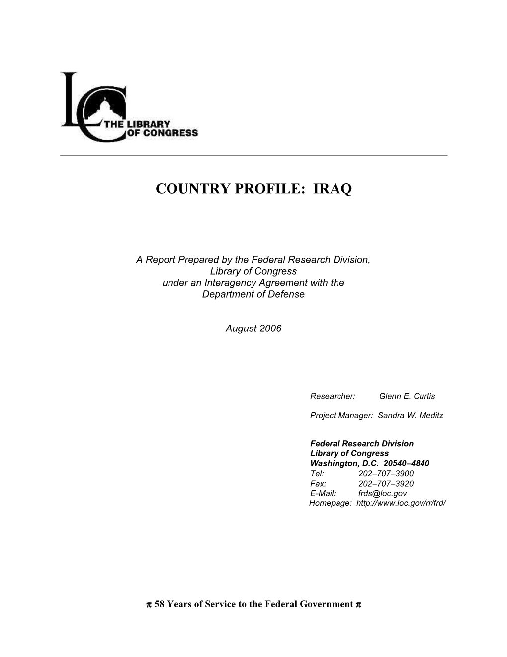 Country Profile Iraq