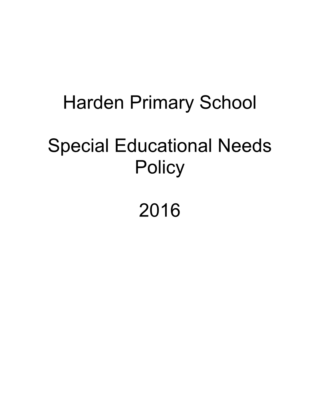 Harden Primary School