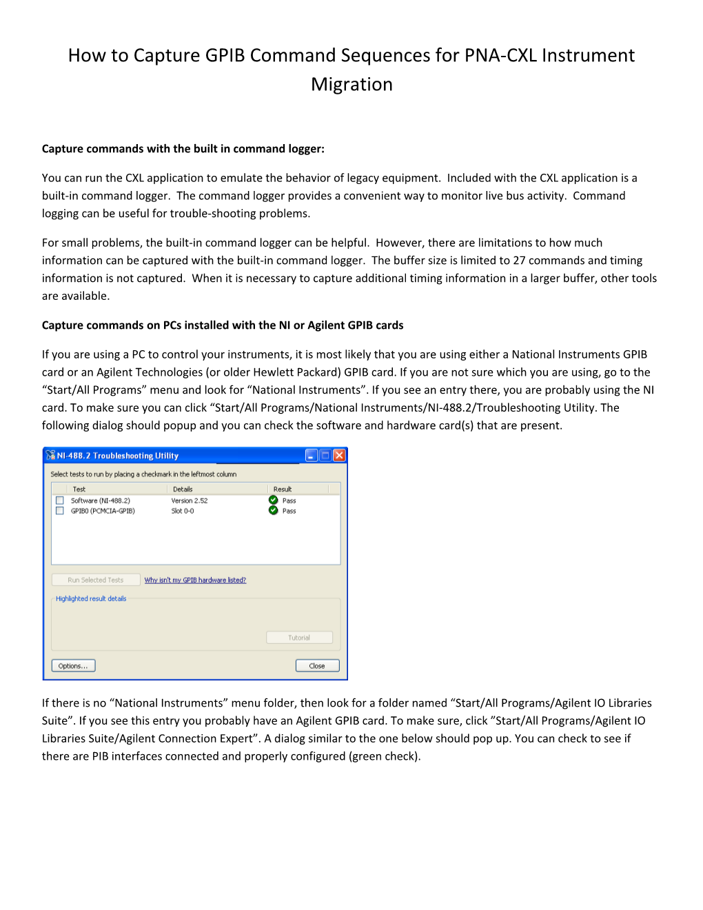 Capturing GPIB Command Sequences for Instrument Migration