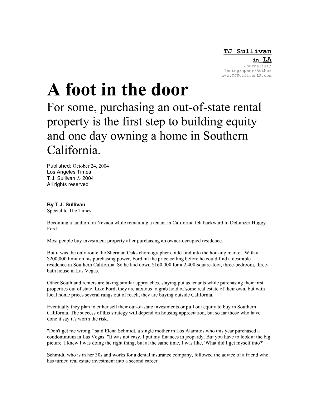 A Foot in the Door