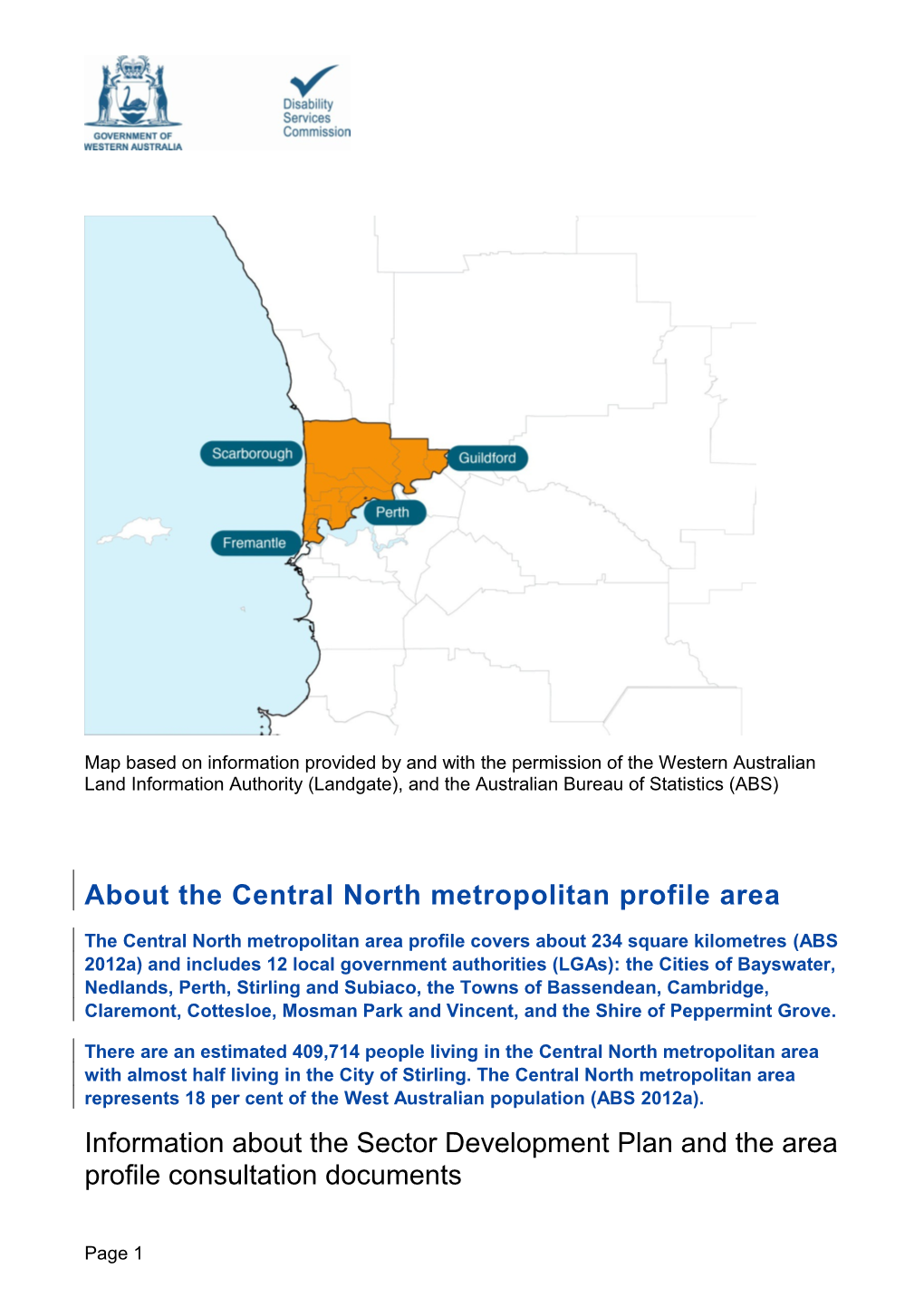 Sector Development Plan Central North Metropolitan Quick Read