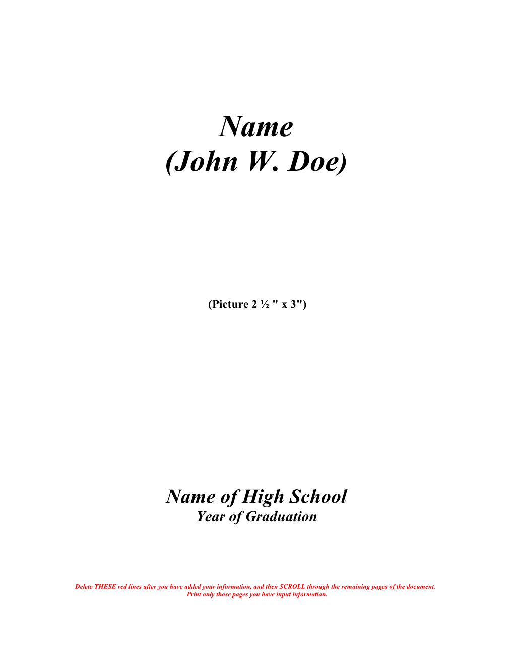 Name of High School