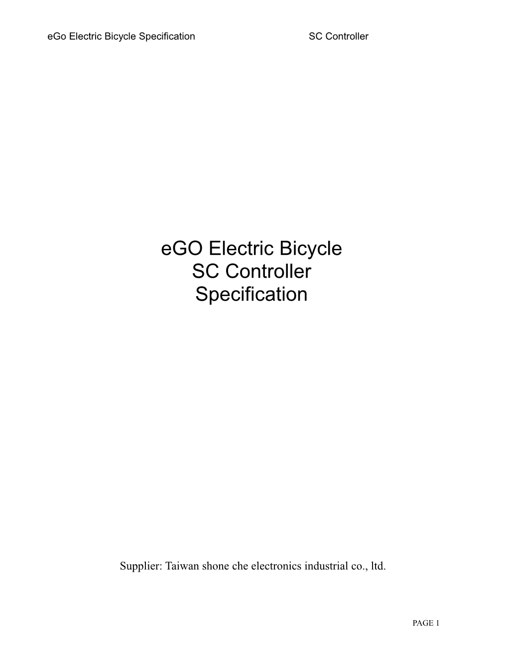 Ego Electric Bicycle