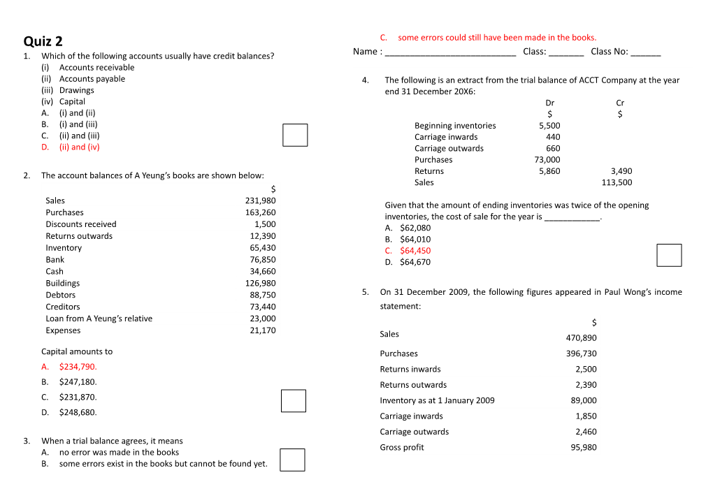 1.Which of the Following Accounts Usually Have Credit Balances?