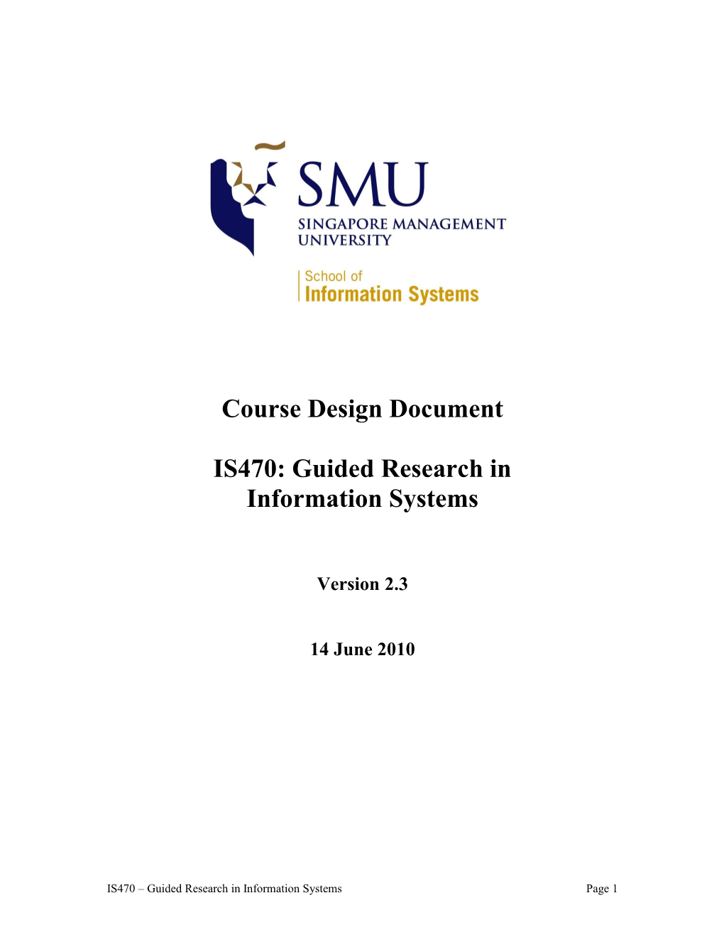 Course Design Document