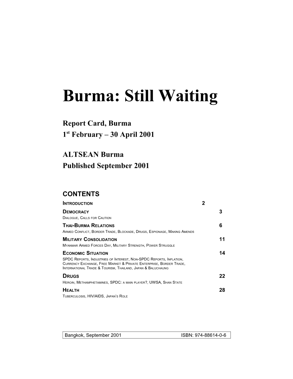 Burma: Still Waiting