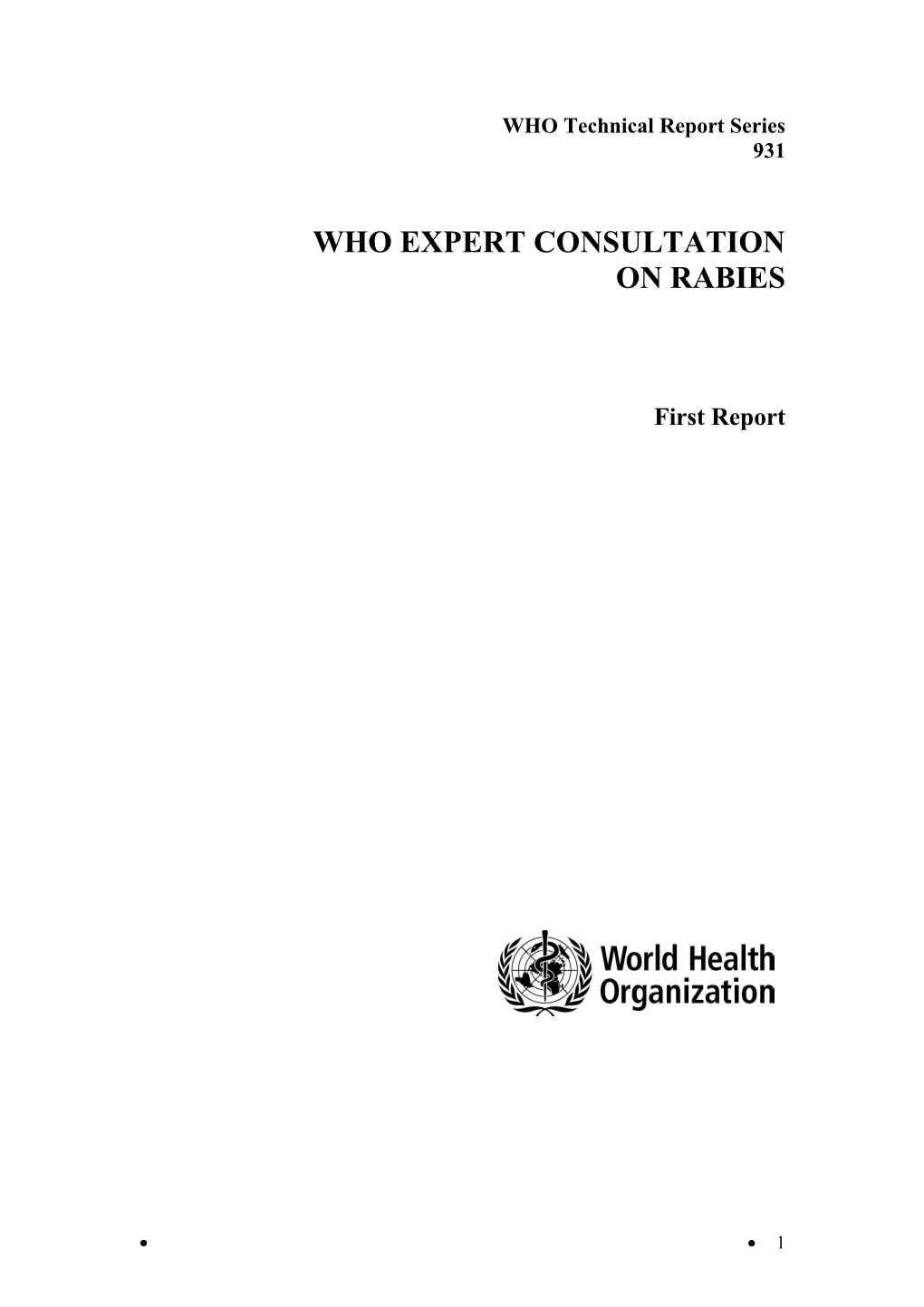 WHO Technical Report Series