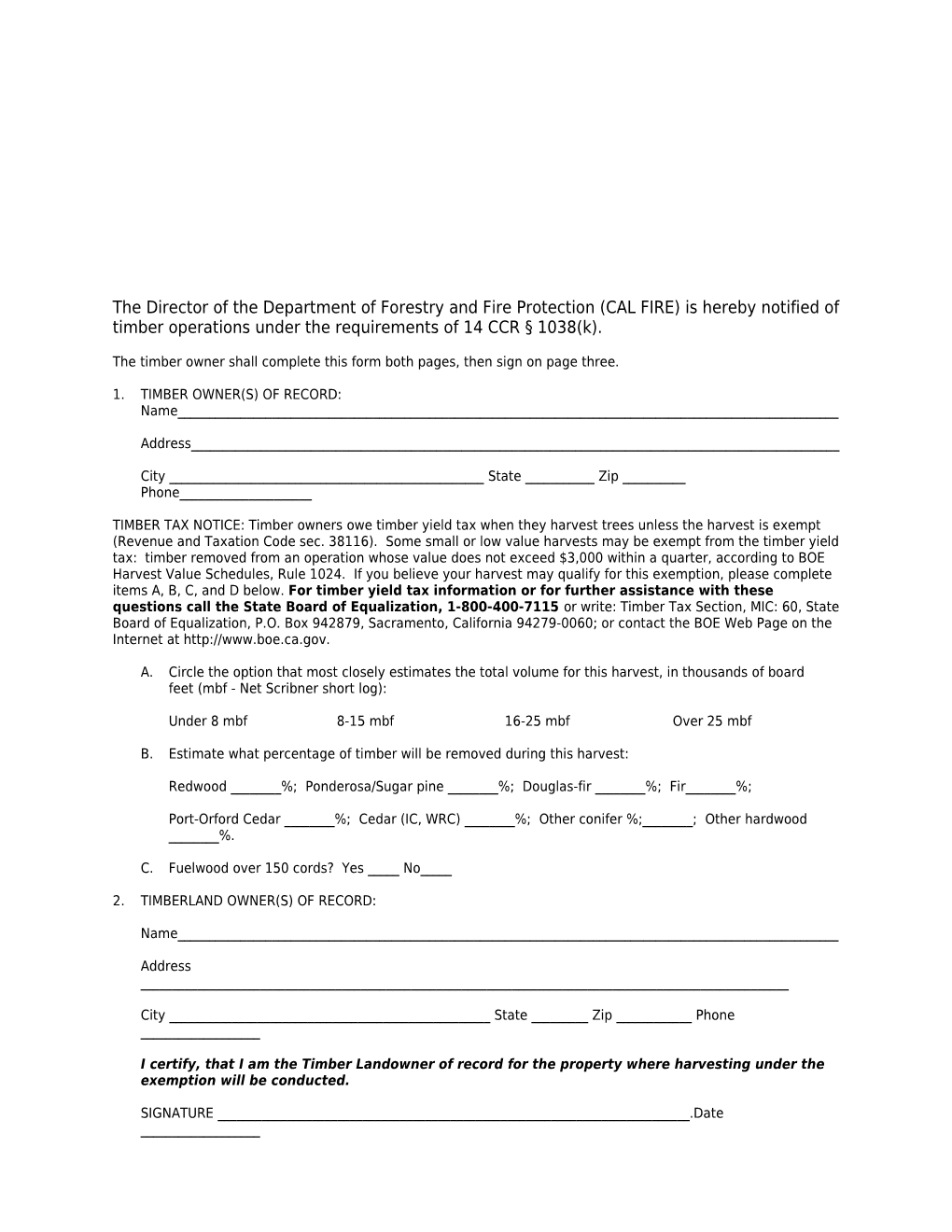 Drought Mortality Exemption