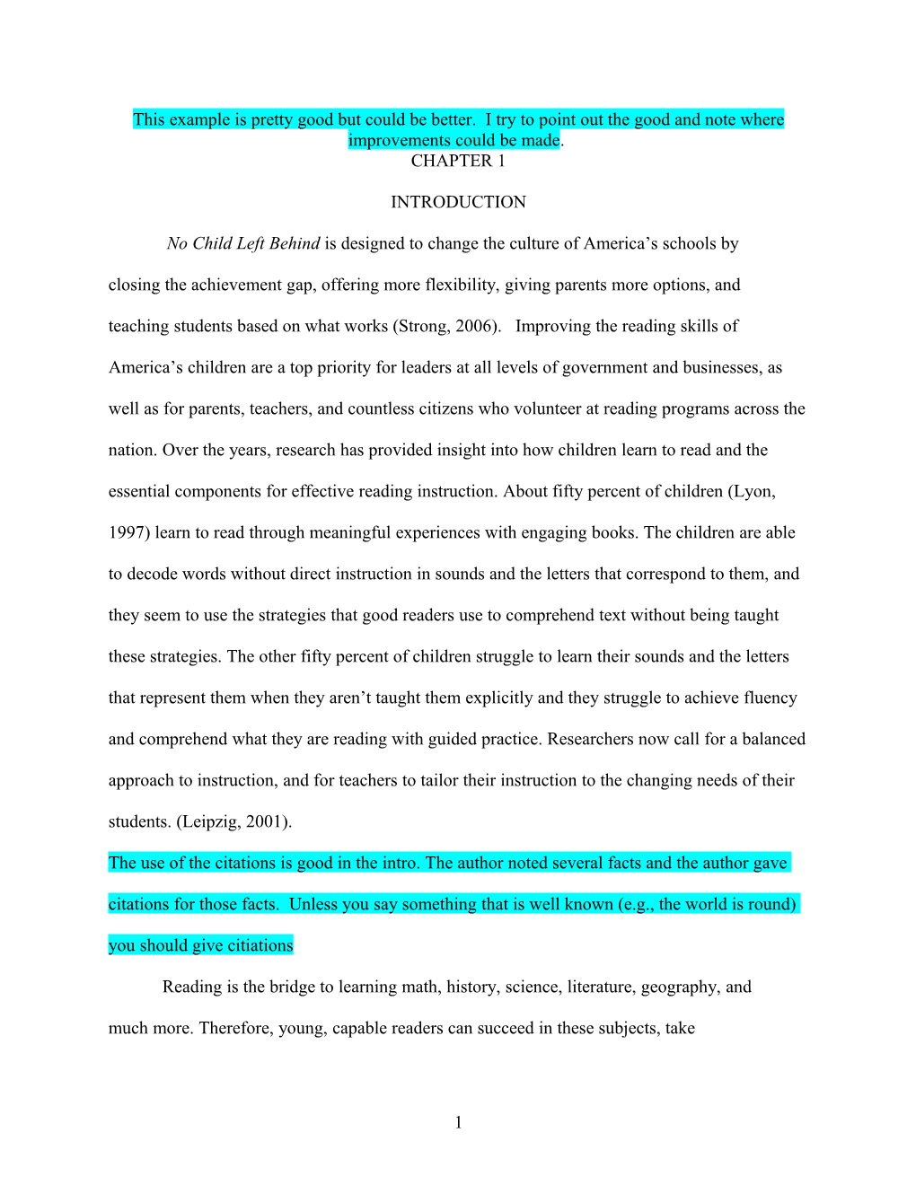 Differences in Reading Abilitities of Middle School