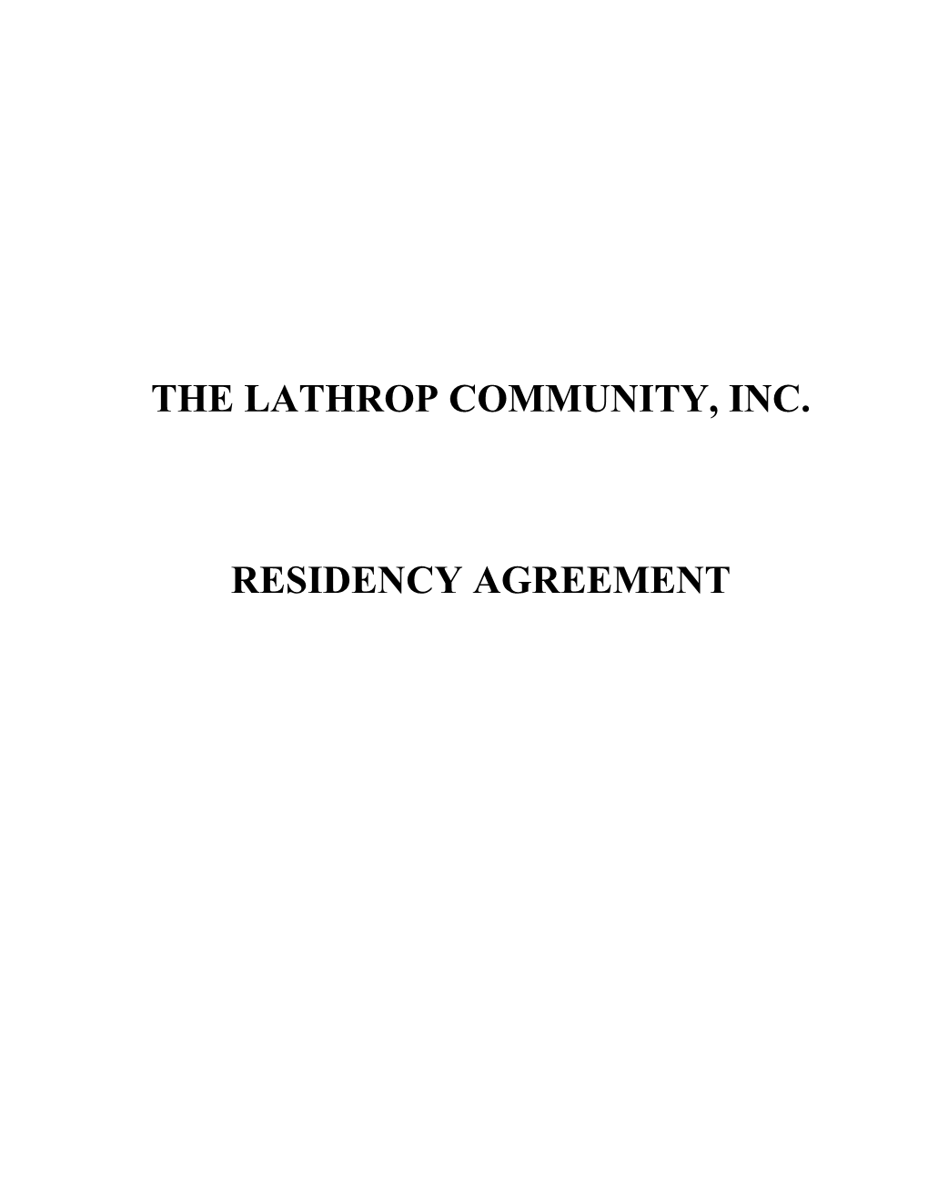 The Lathrop Community, Inc
