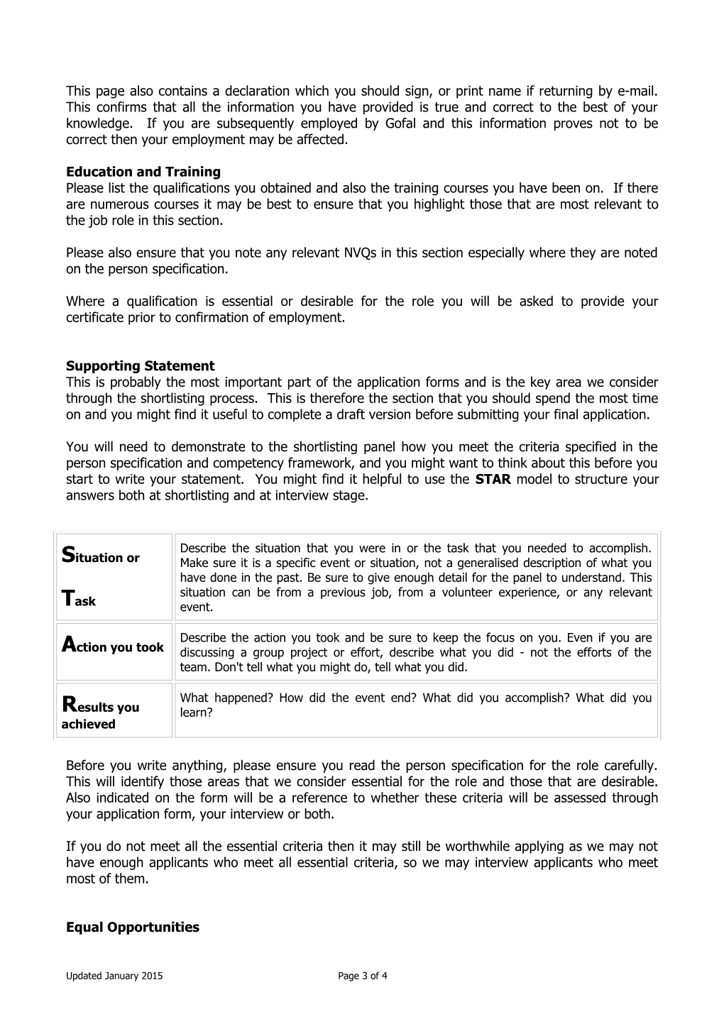 Gofal Recruitment Process Key Points