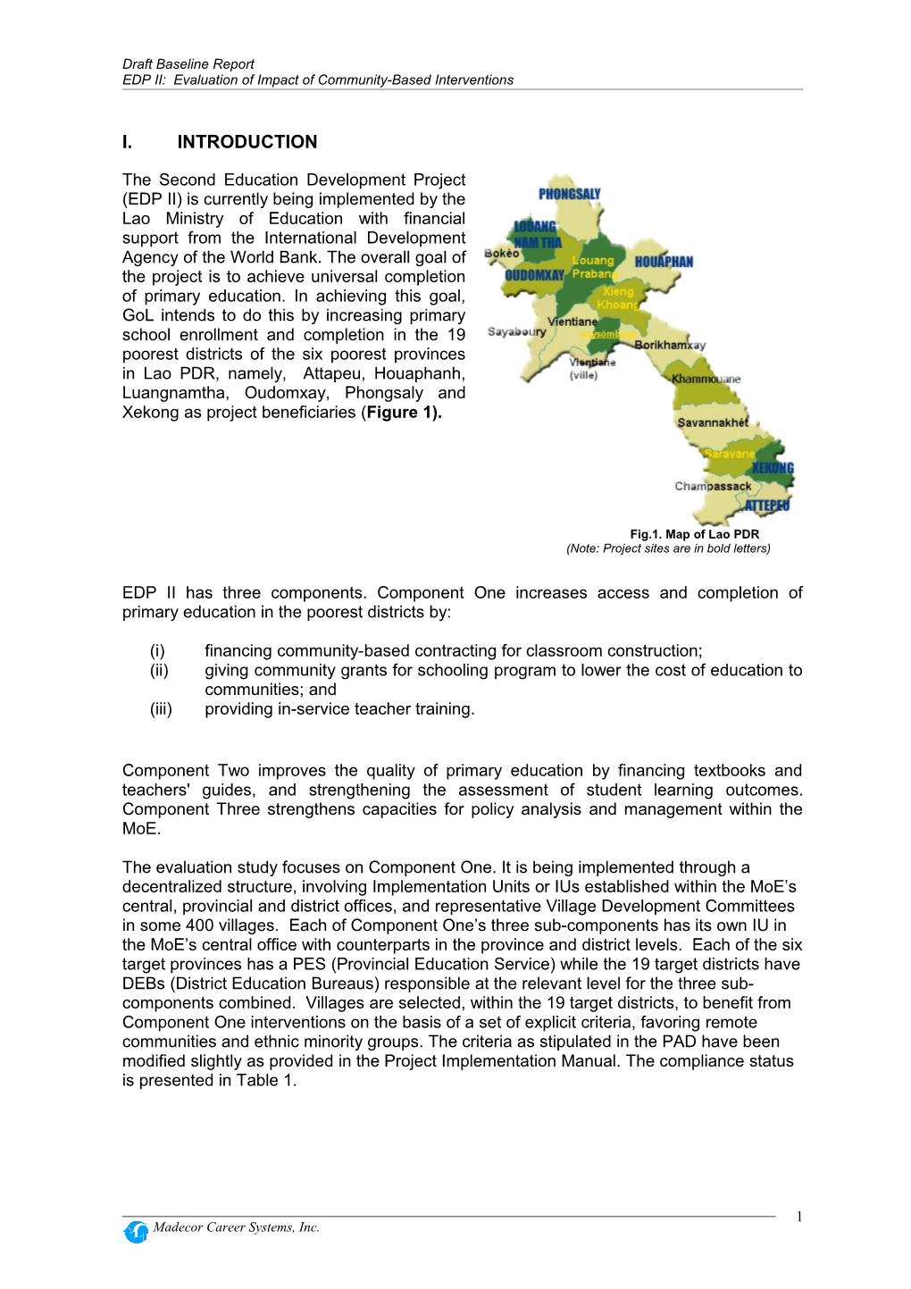 EDP II: Evaluation of Impact of Community-Based Interventions