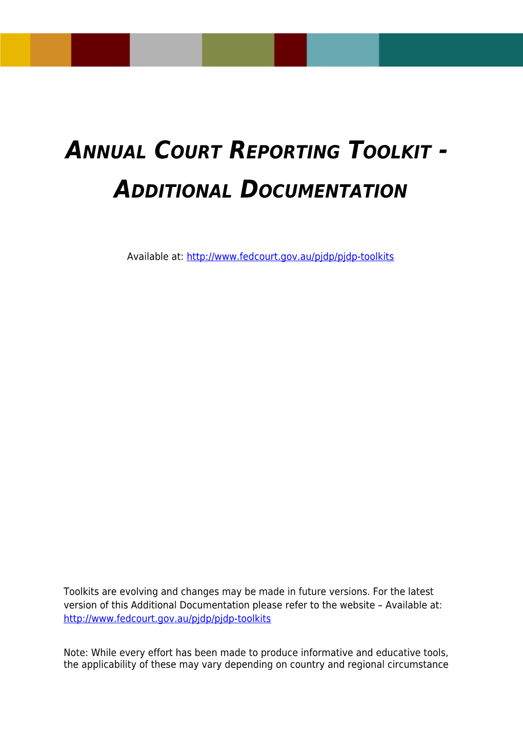 Annual Court Reporting Toolkit