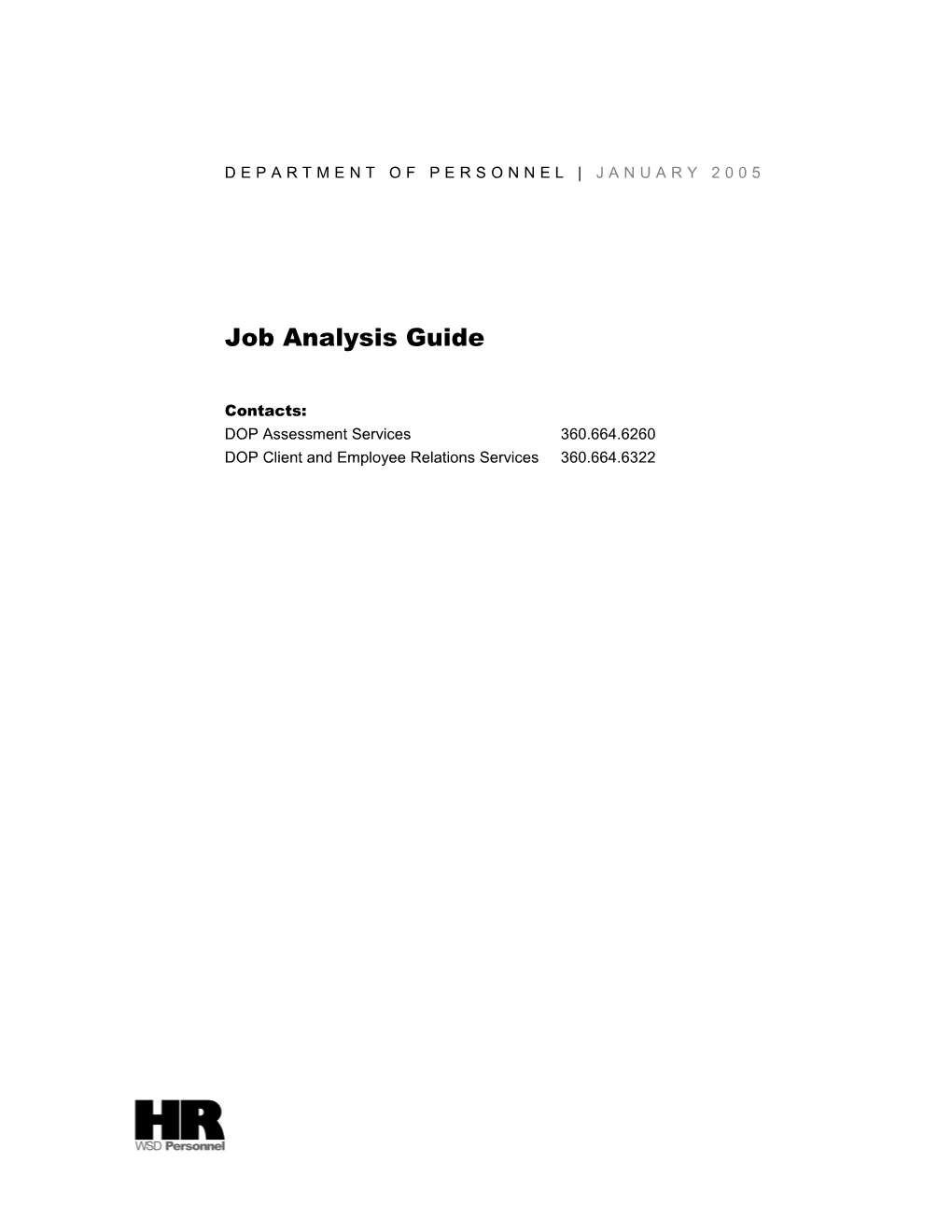 Job Analysis Guide