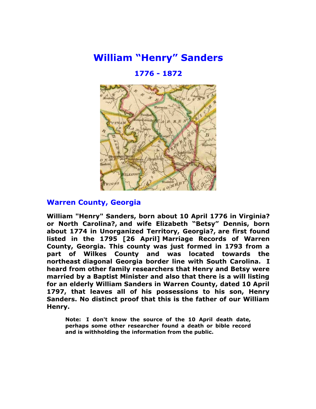 William Henry Sanders