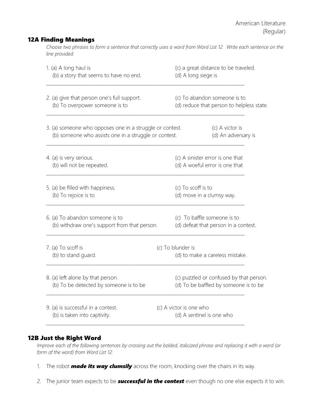 12A Finding Meanings