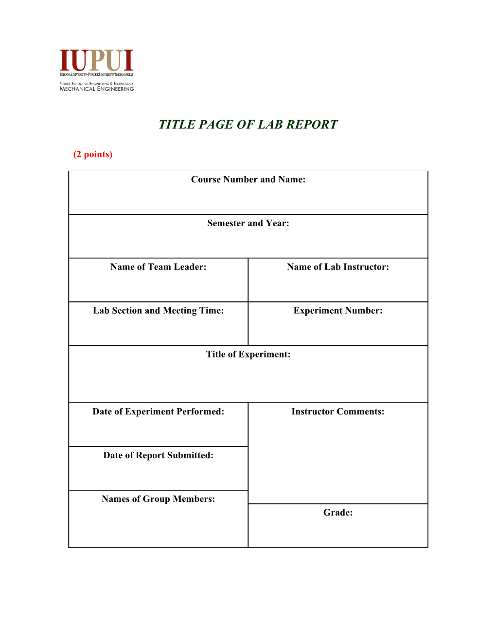 The Following Template, Including the Title Page,Has Been Prepared to Guide the Students