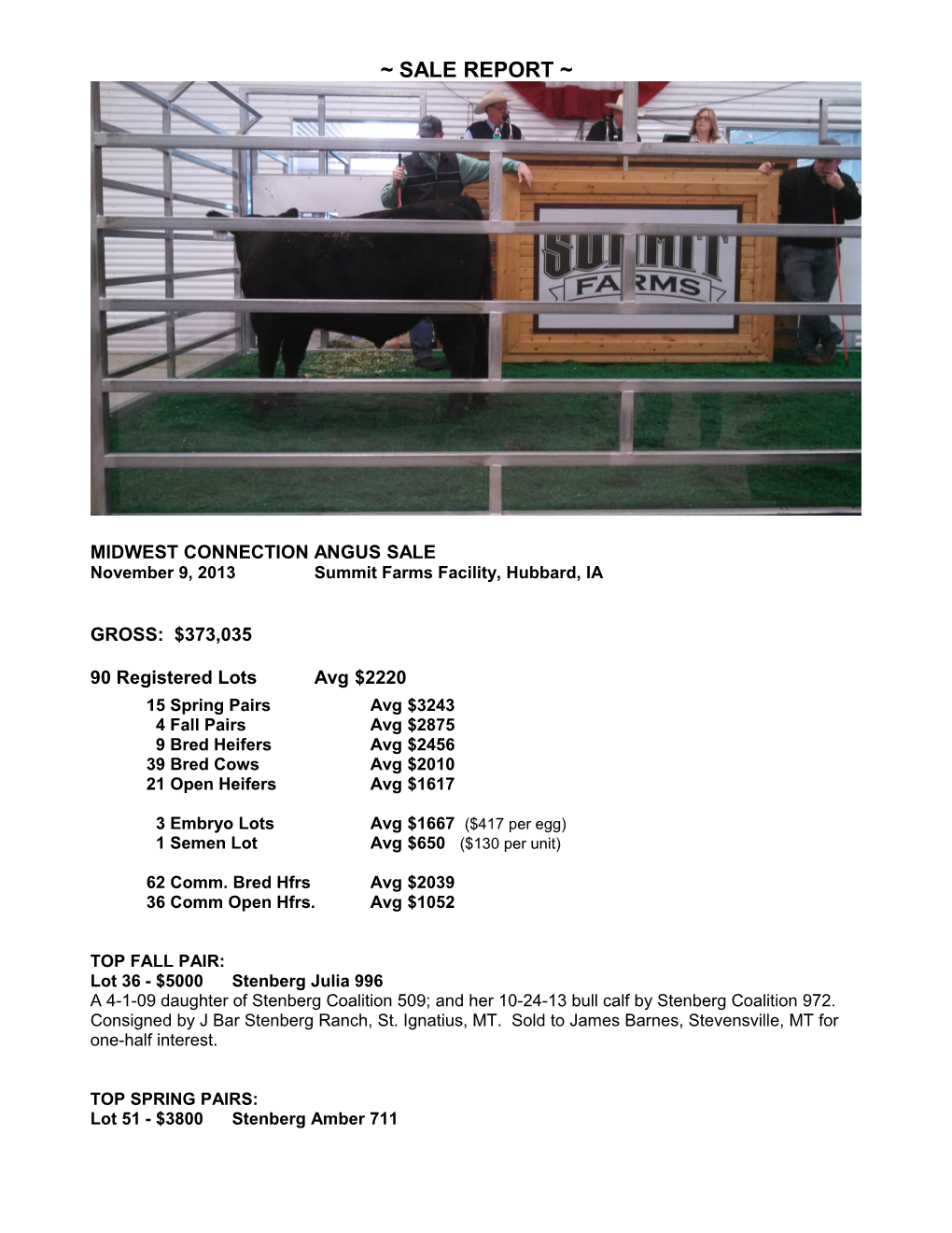 Midwest Connection Angus Sale