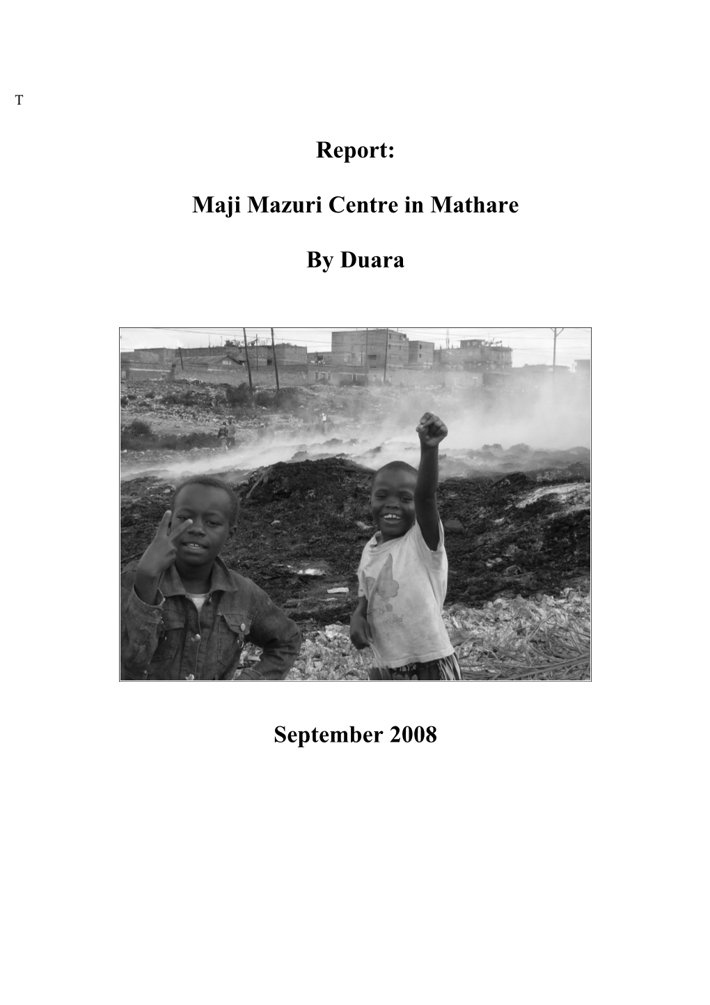 Maji Mazuri Centre in Mathare