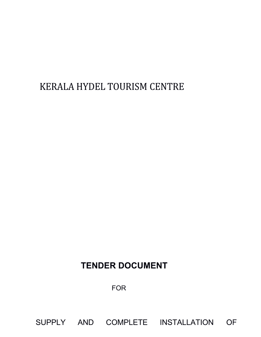 Kerala Hydel Tourism Centre