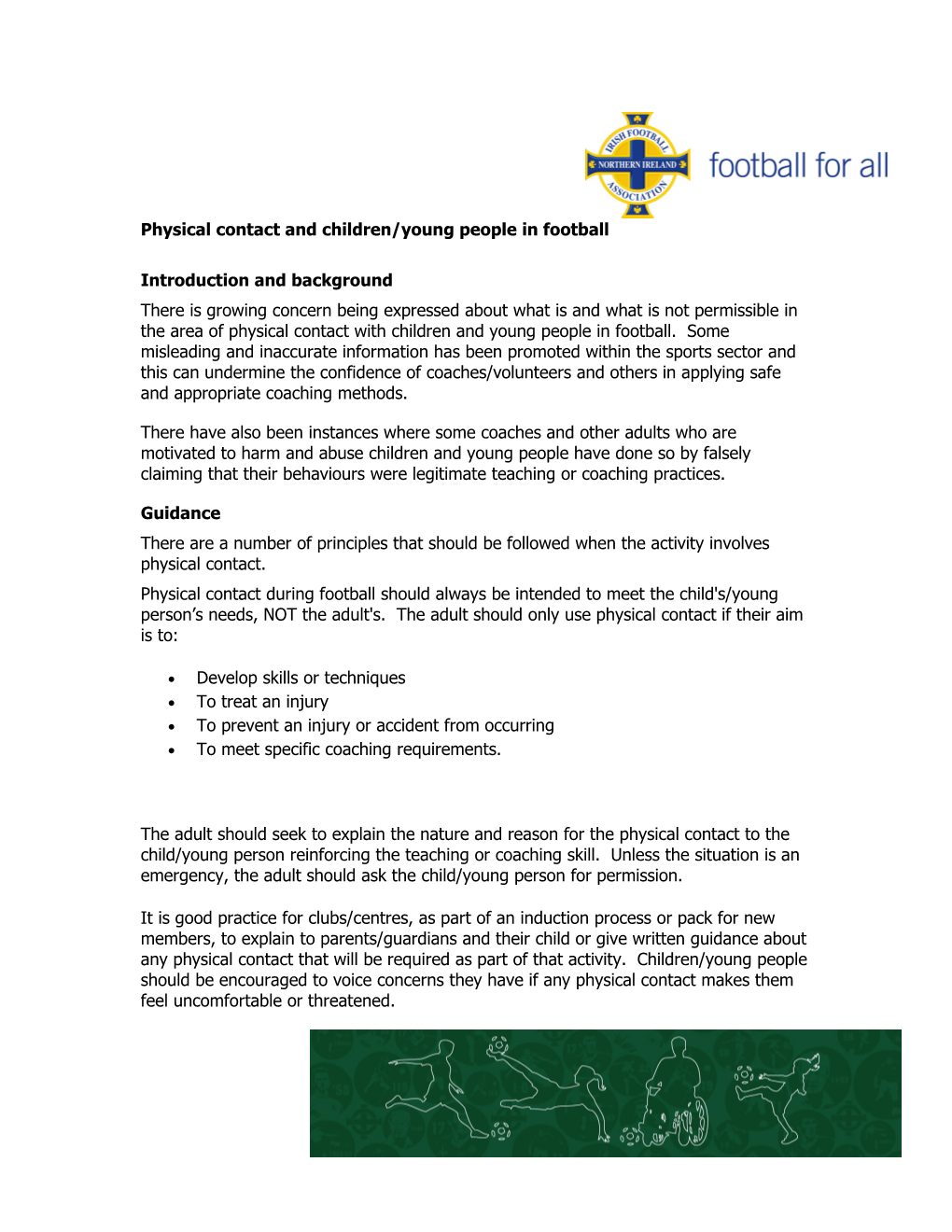 Physical Contact and Young People in Football