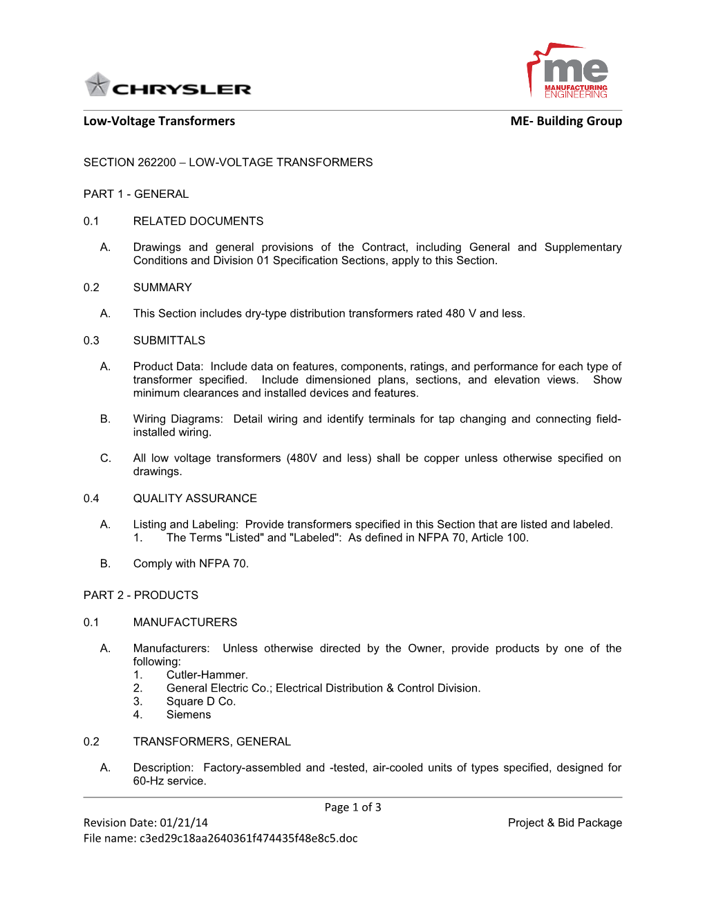 Low-Voltage Transformersme- Building Group