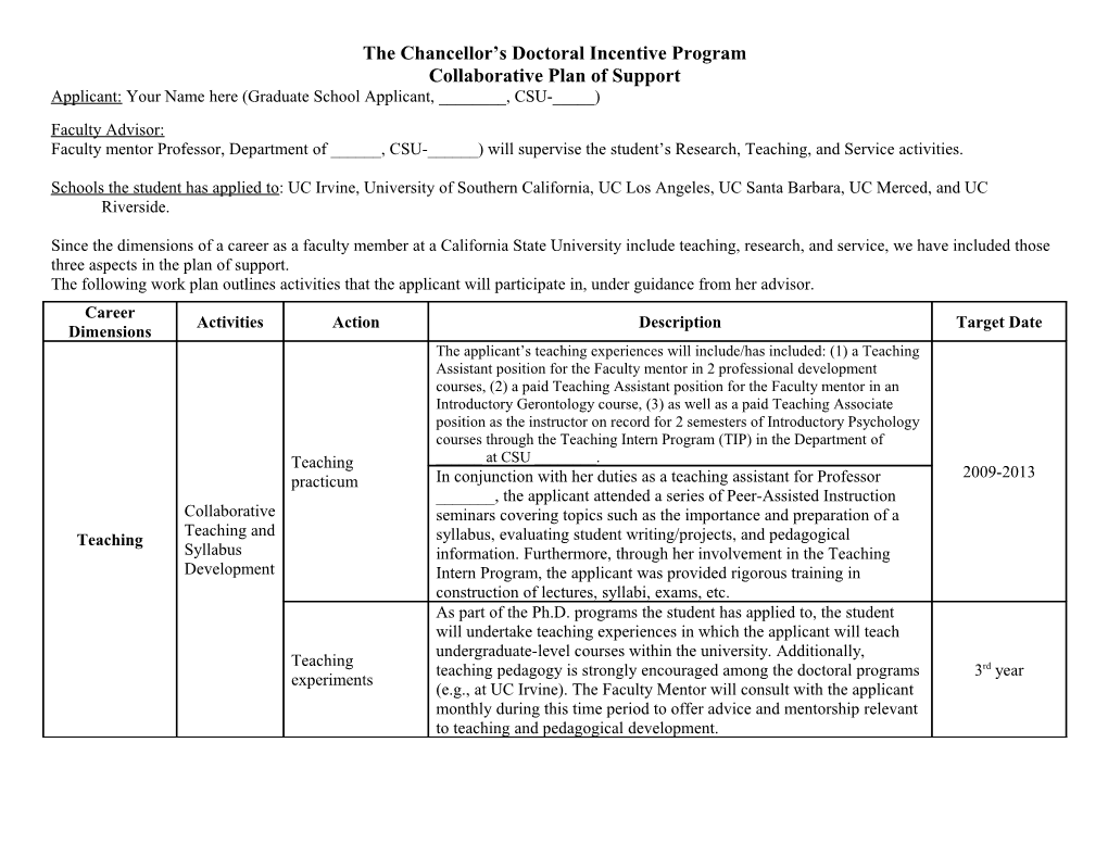 Collaborative Plan of Support