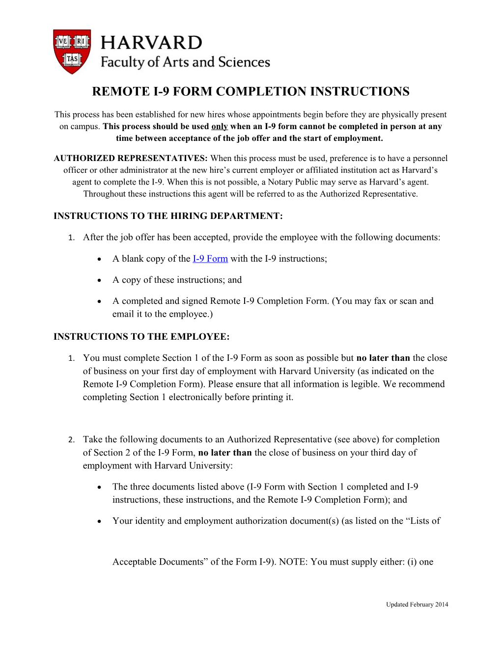 Remote I-9 Form Completion Instructions