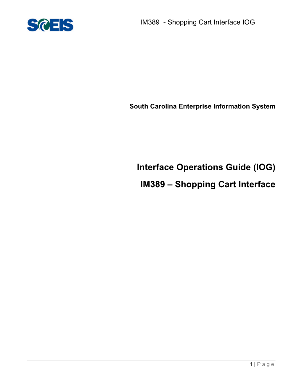 IM389 IOG - Shopping Cart Interface V2