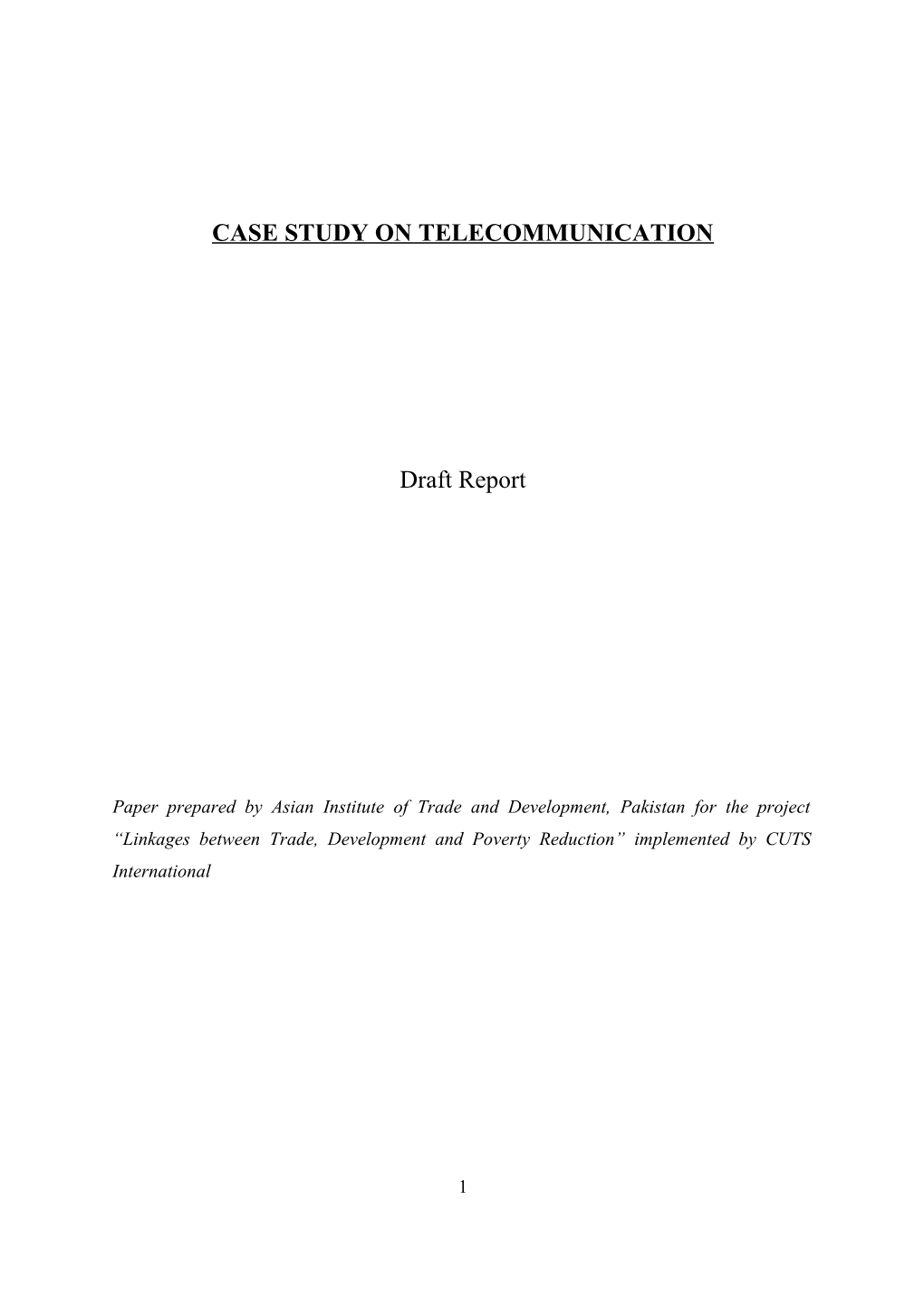 Case Study on Telecommunication