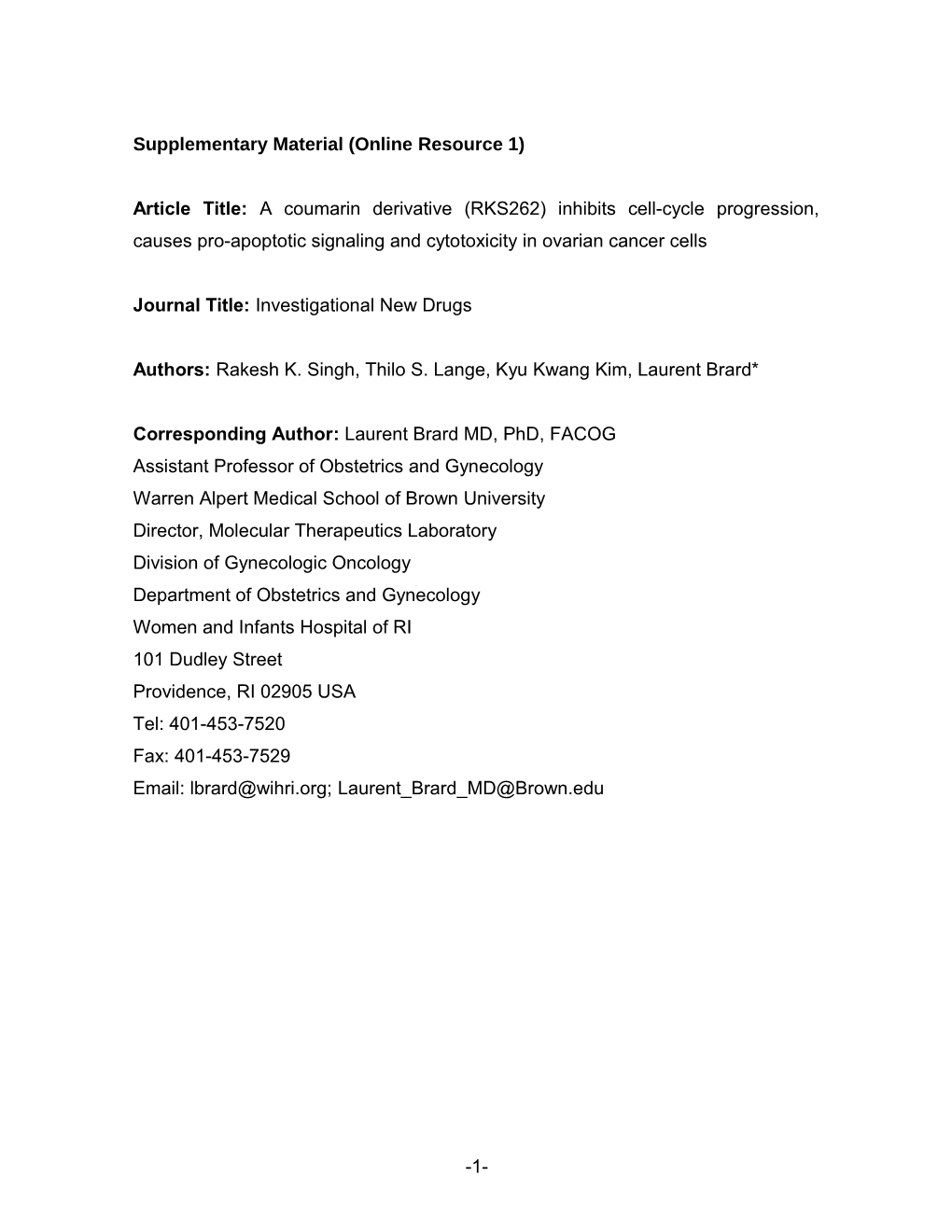 Description of NCI 60 Cell Line in Vitro Screening and Methodology