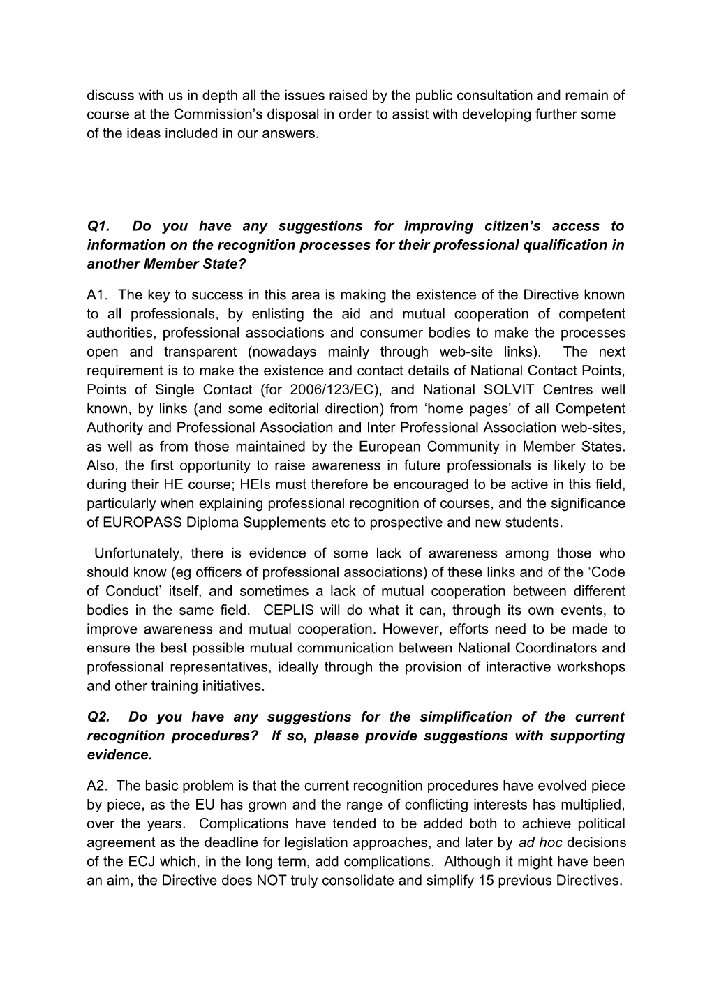 CEPLIS Response to Public Consultation on RPQ Directive