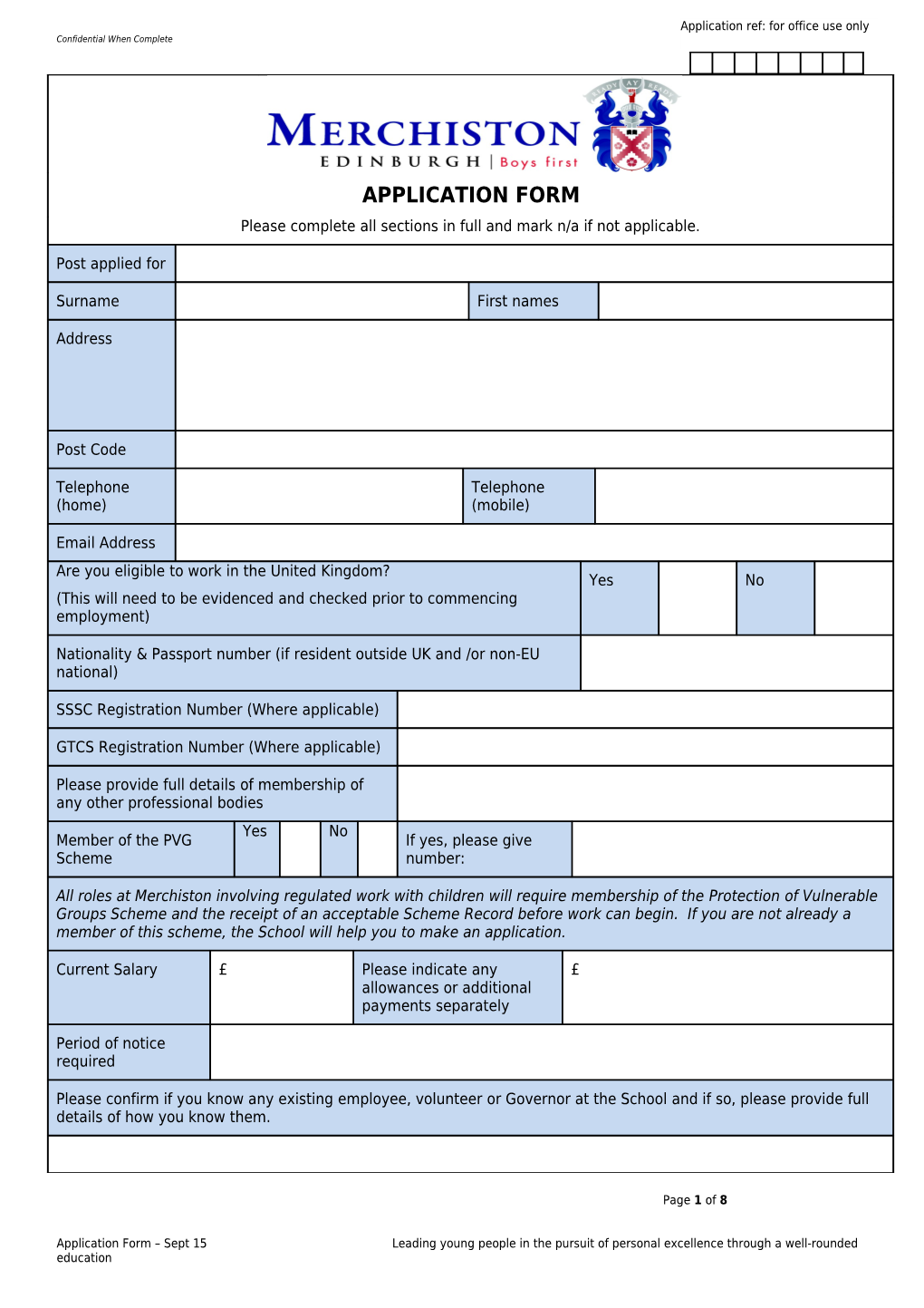 Higher/Further Education and Qualifications in Chronological Order Please, Ie Oldest First